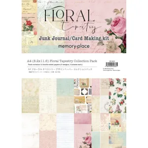 Memory Place  - Asuka Studio  Double-Sided Paper Pack A4 12 pack  Floral Tapestry*