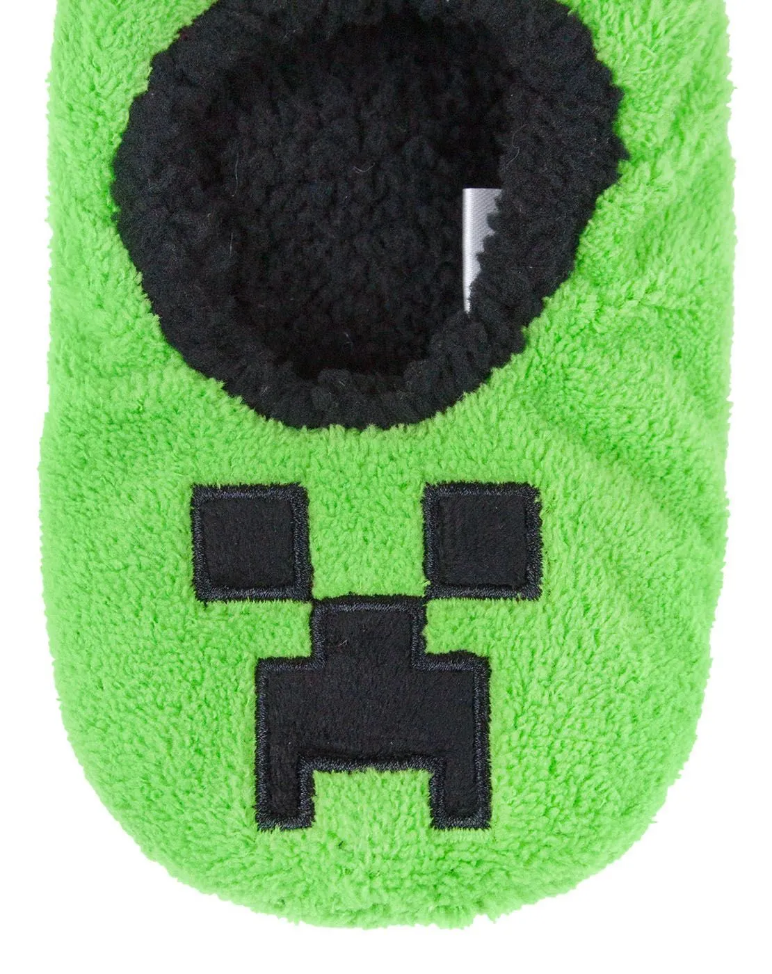 Minecraft Creeper Boy's Slipper Socks