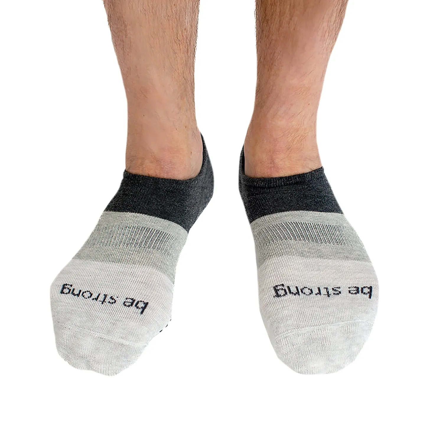 NEW **No Show** Men's Be Strong Grip Socks (Ace)