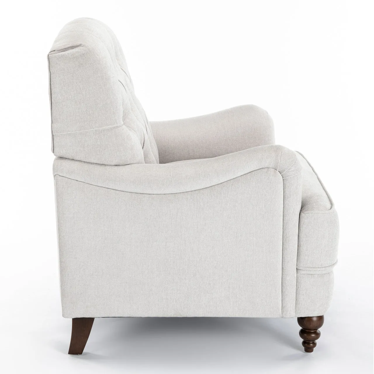 Oatmeal Butner Tufted Arm Chair