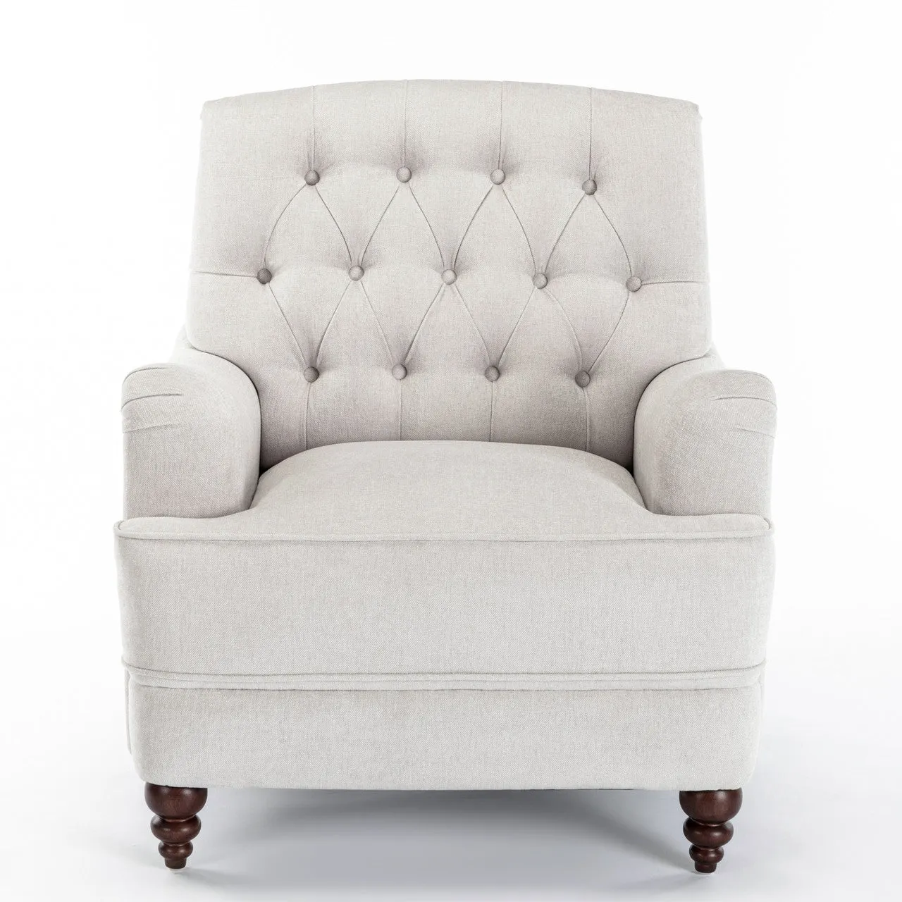 Oatmeal Butner Tufted Arm Chair