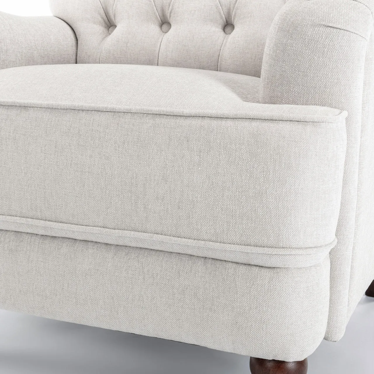 Oatmeal Butner Tufted Arm Chair