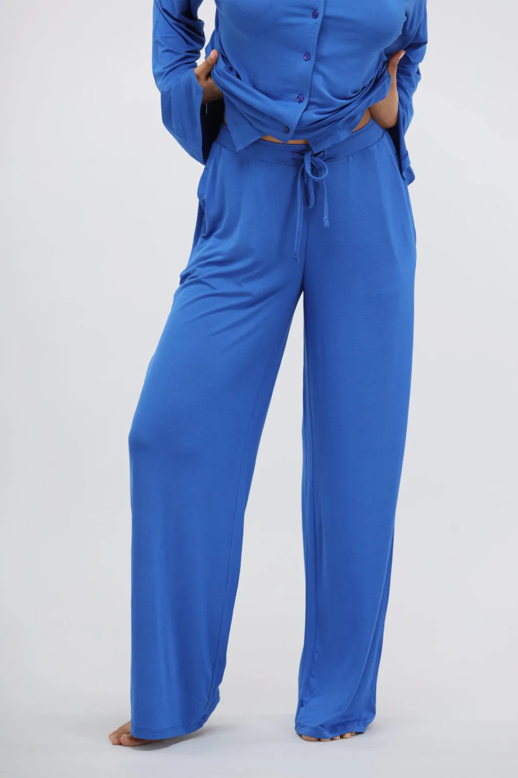 Olympian Blue Modal Flared Lounge Pant