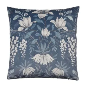 Parterre Printed Velvet Dark Seaspray Cushion