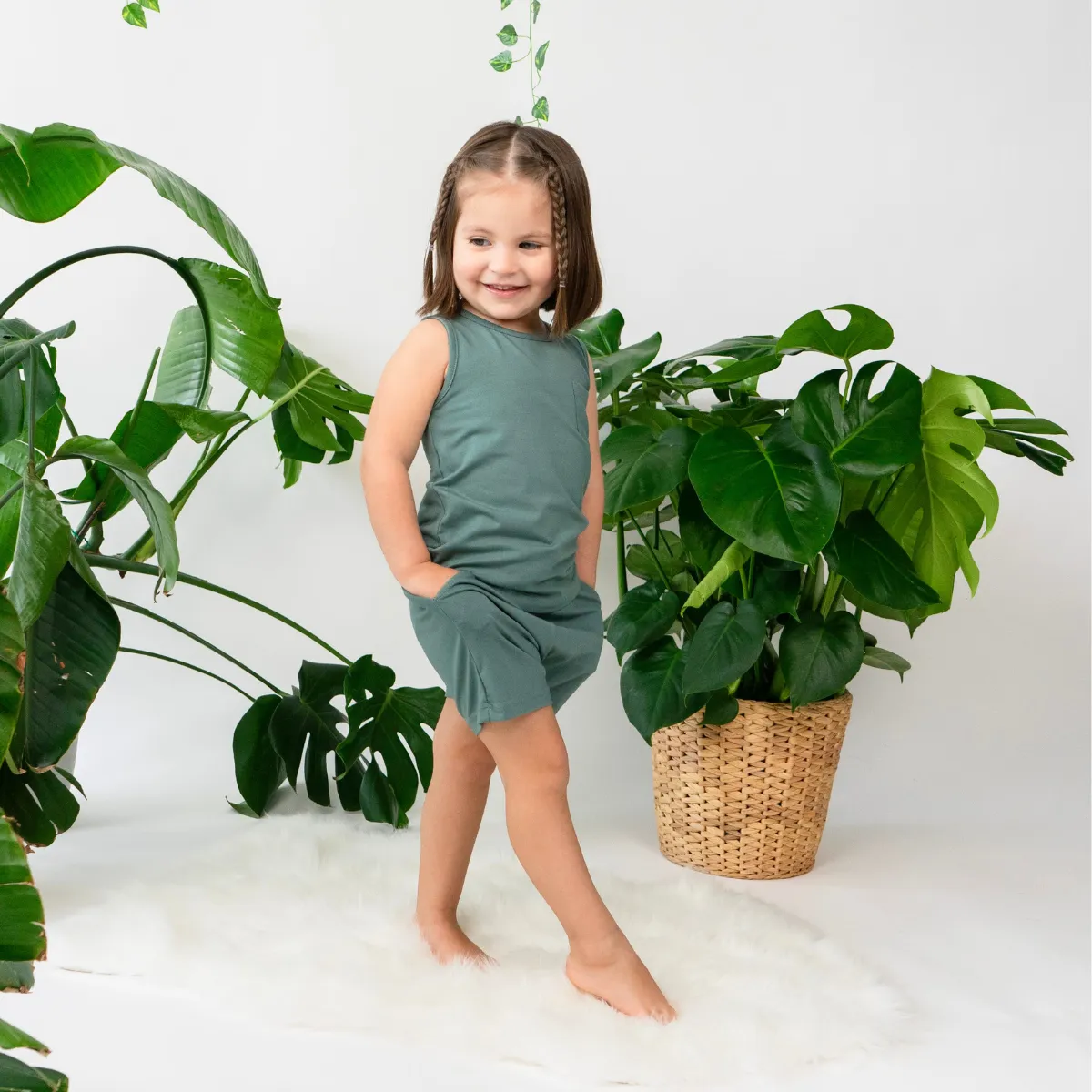 Pocket Tank Top - Leafy Green