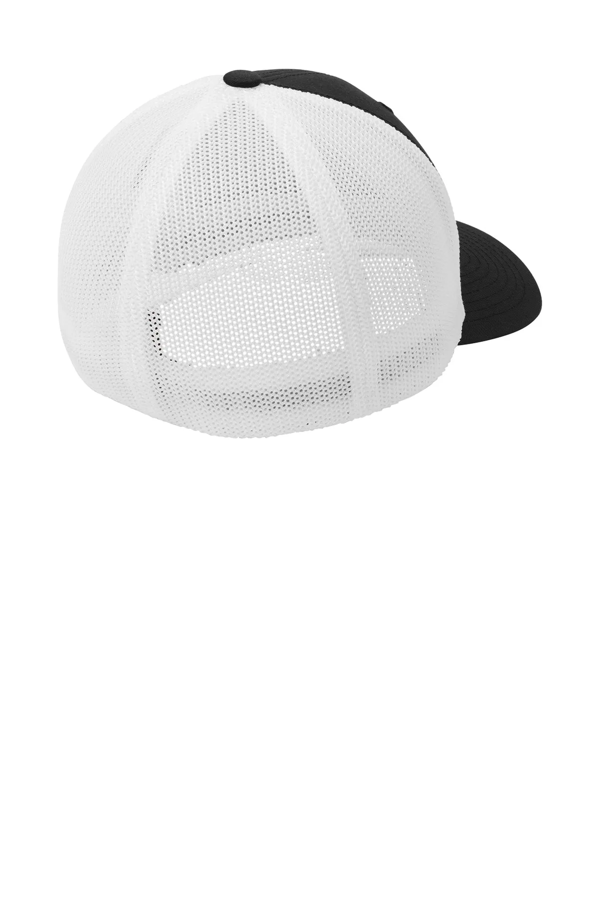 Port Authority Flexfit Mesh Back Branded Caps, Black/White