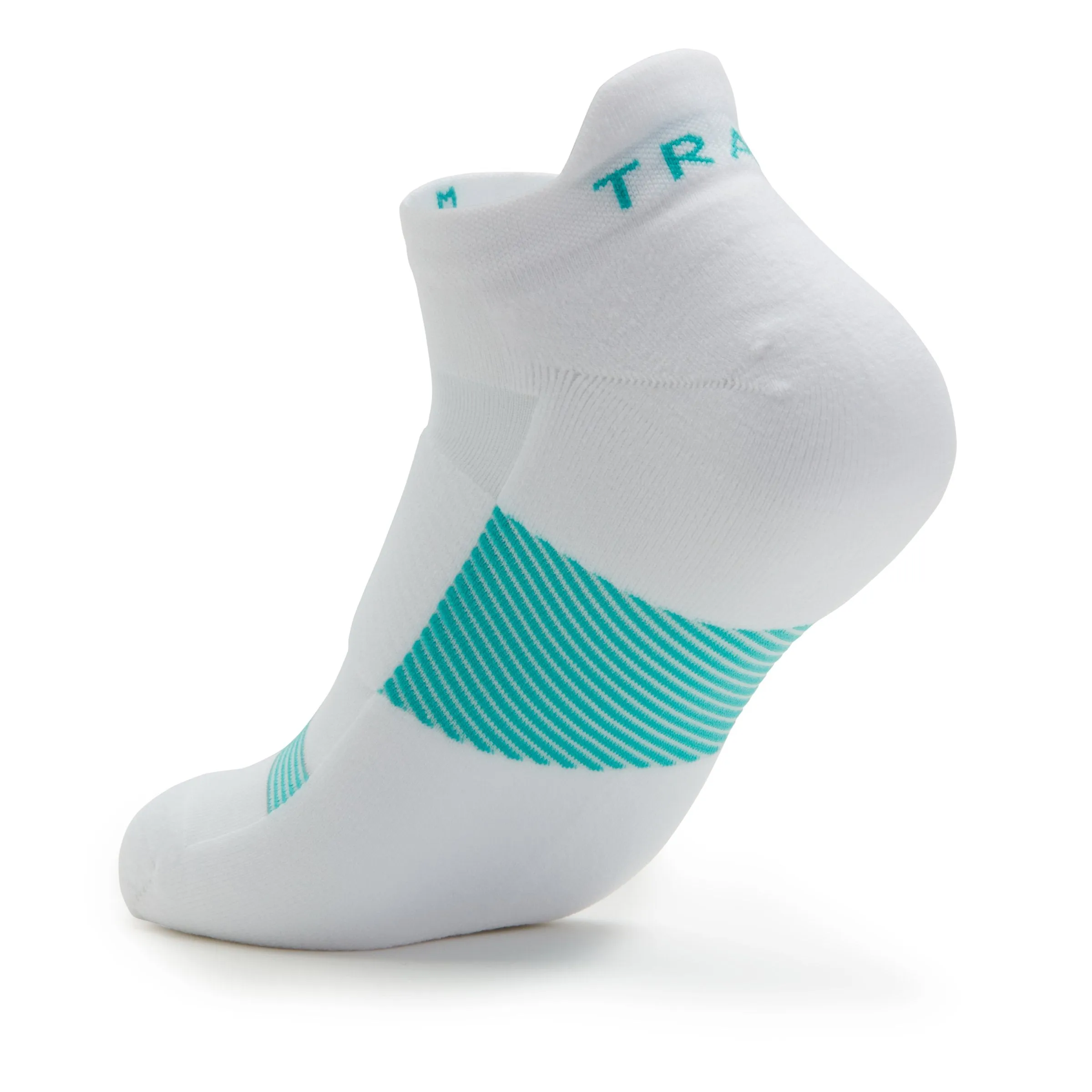 Q-FLOW™ WHITE/TEAL ARCH COMPRESSION SOCKS