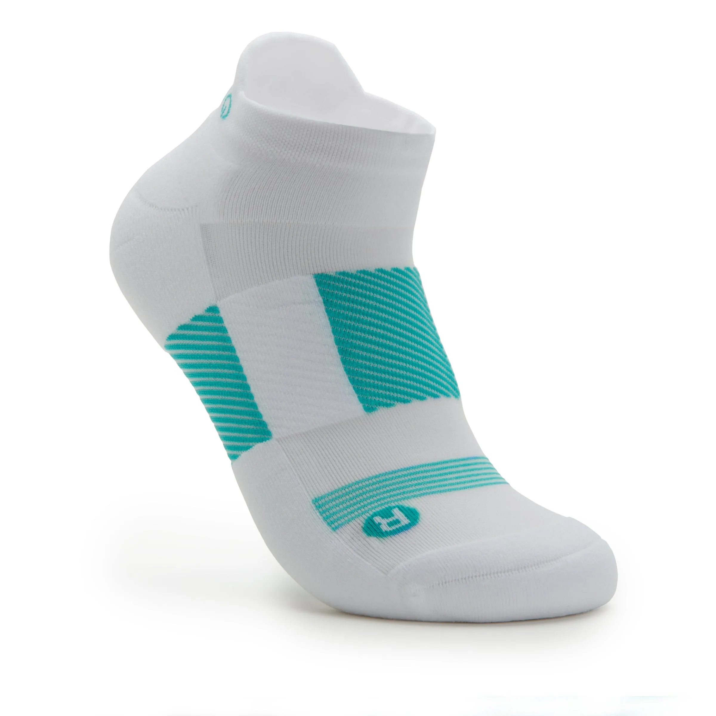 Q-FLOW™ WHITE/TEAL ARCH COMPRESSION SOCKS