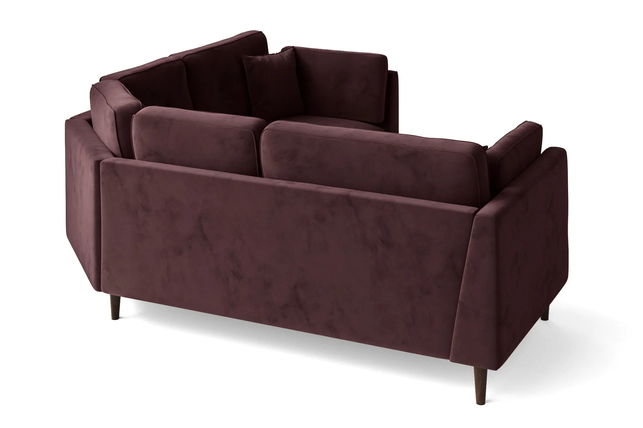 Ragusa 3 Seater Corner Sofa Grape Velvet