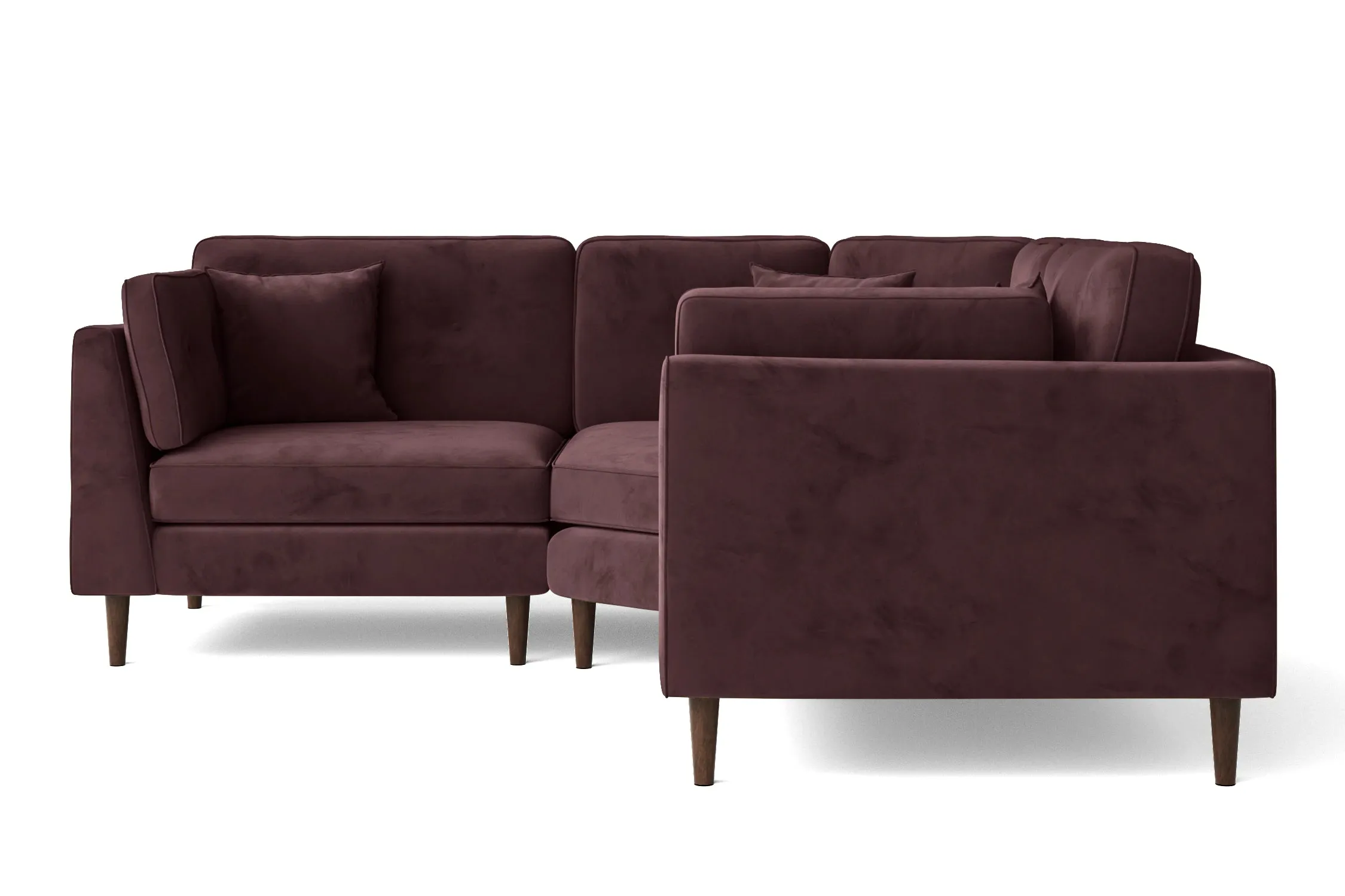 Ragusa 3 Seater Corner Sofa Grape Velvet