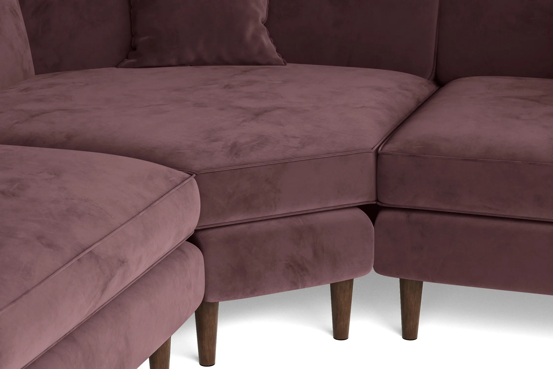 Ragusa 3 Seater Corner Sofa Grape Velvet