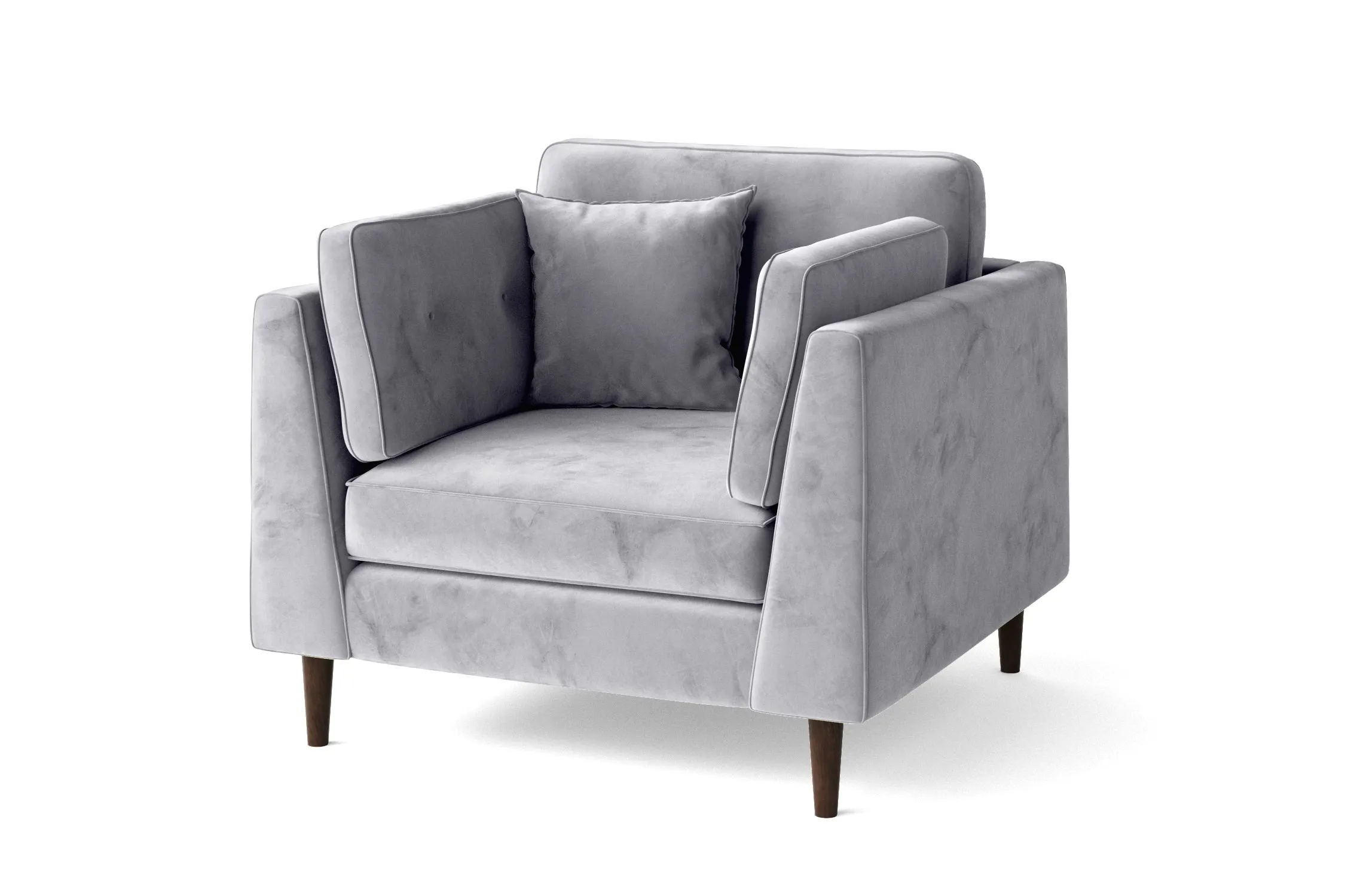 Ragusa Armchair Silver Velvet