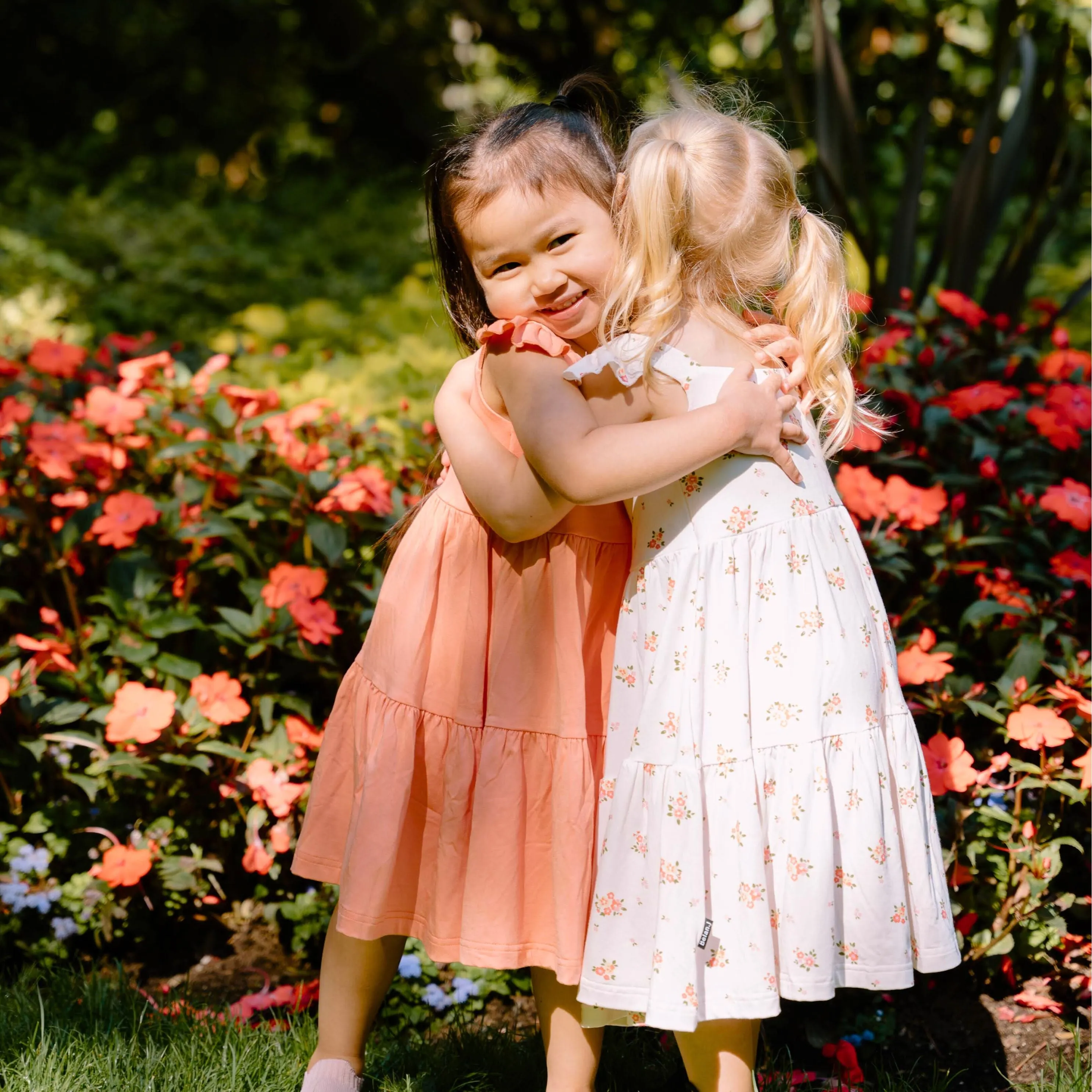 Ruffled Strap Tiered Dress - Blushing Blossom