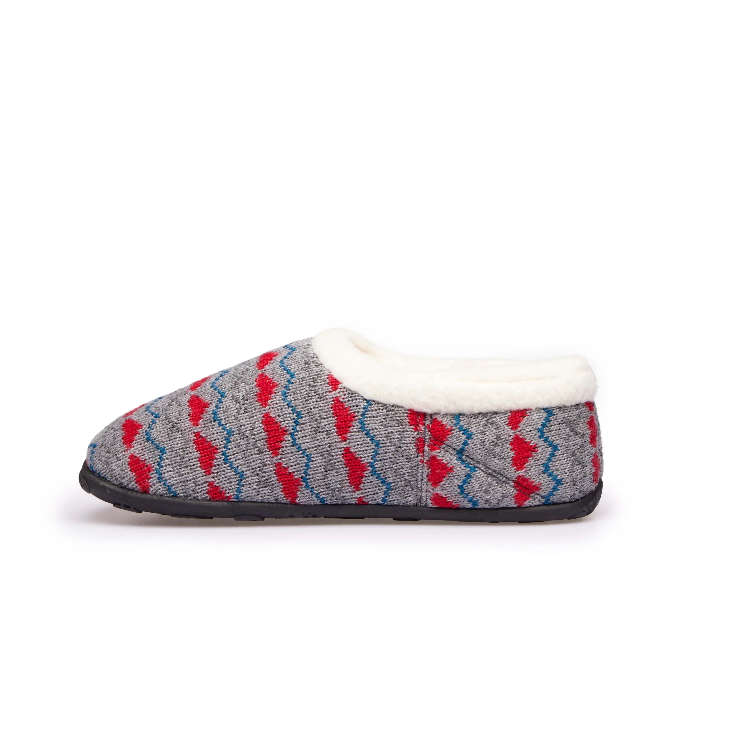 Sadie - Grey Knit Red Heart Women's Slippers