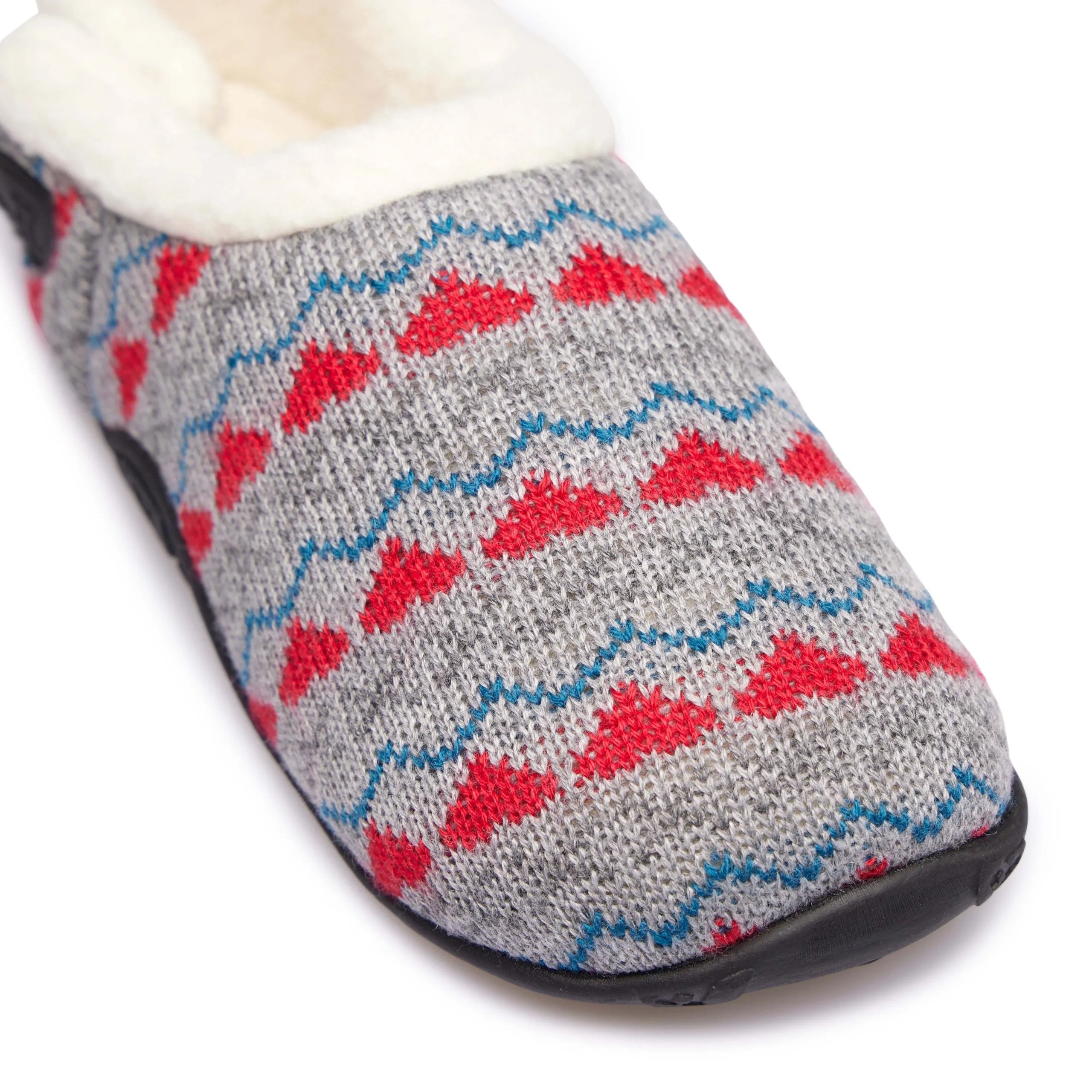 Sadie - Grey Knit Red Heart Women's Slippers