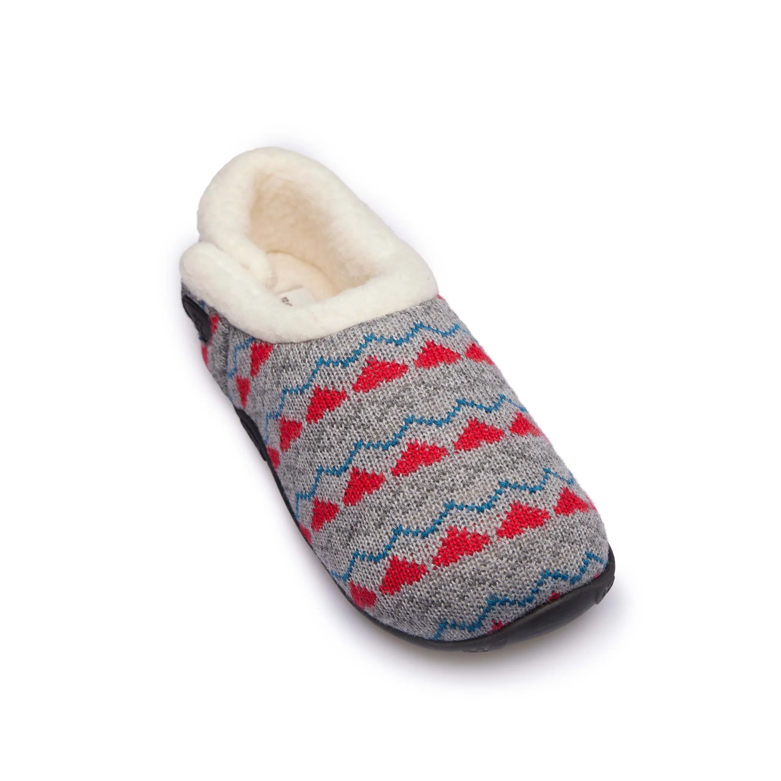 Sadie - Grey Knit Red Heart Women's Slippers