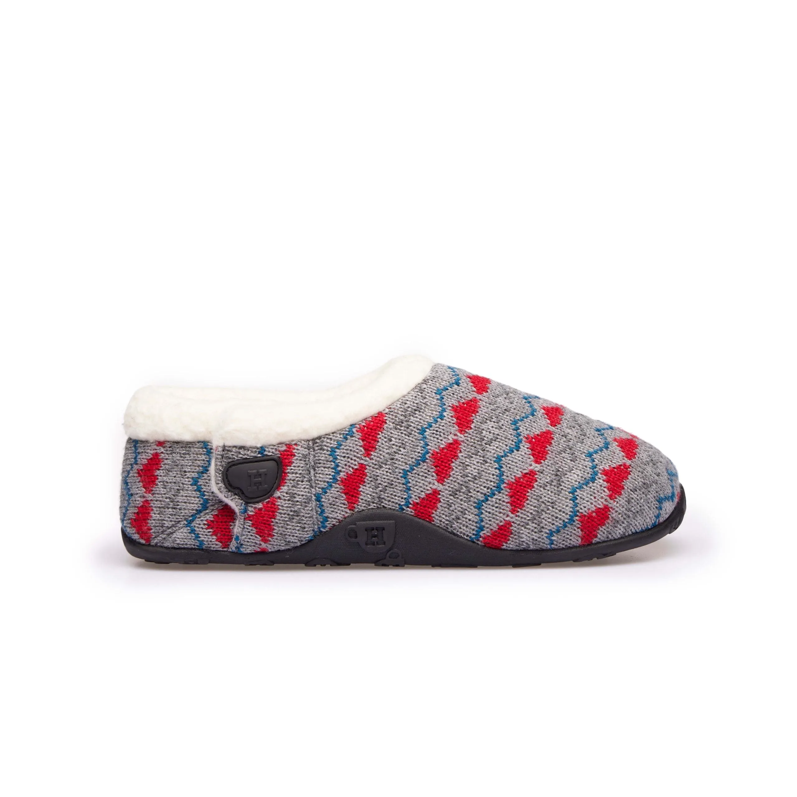 Sadie - Grey Knit Red Heart Women's Slippers