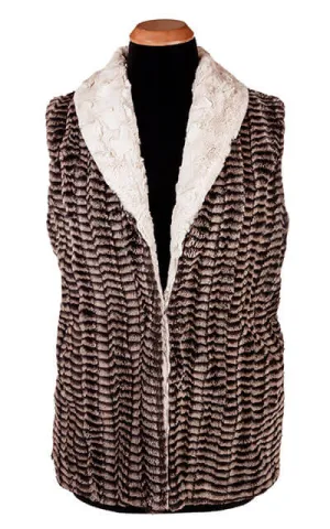 Shawl Collar Vest - Luxury Faux Fur in 8mm