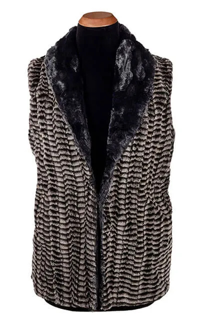 Shawl Collar Vest - Luxury Faux Fur in 8mm