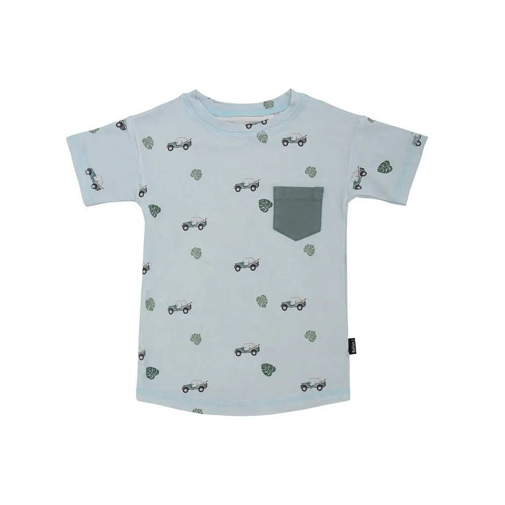 Short Sleeve Pocket Tee - Green Jeep / Leafy Green Pocket