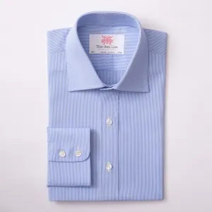 Small Bengal Stripe Azure Slim Shirt