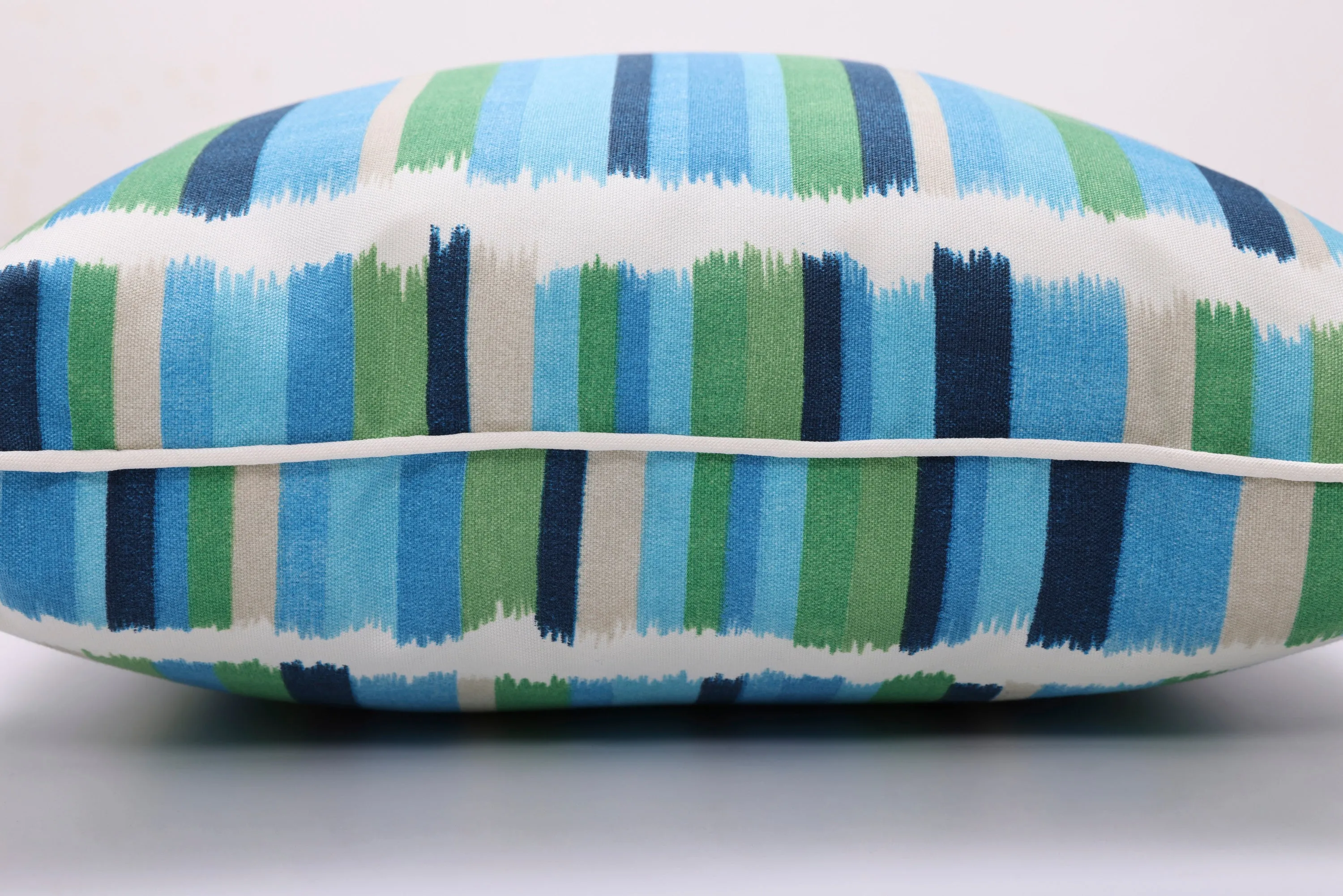 Solar Stripe Azure 16.5-inch Throw Pillow (Set of 2)