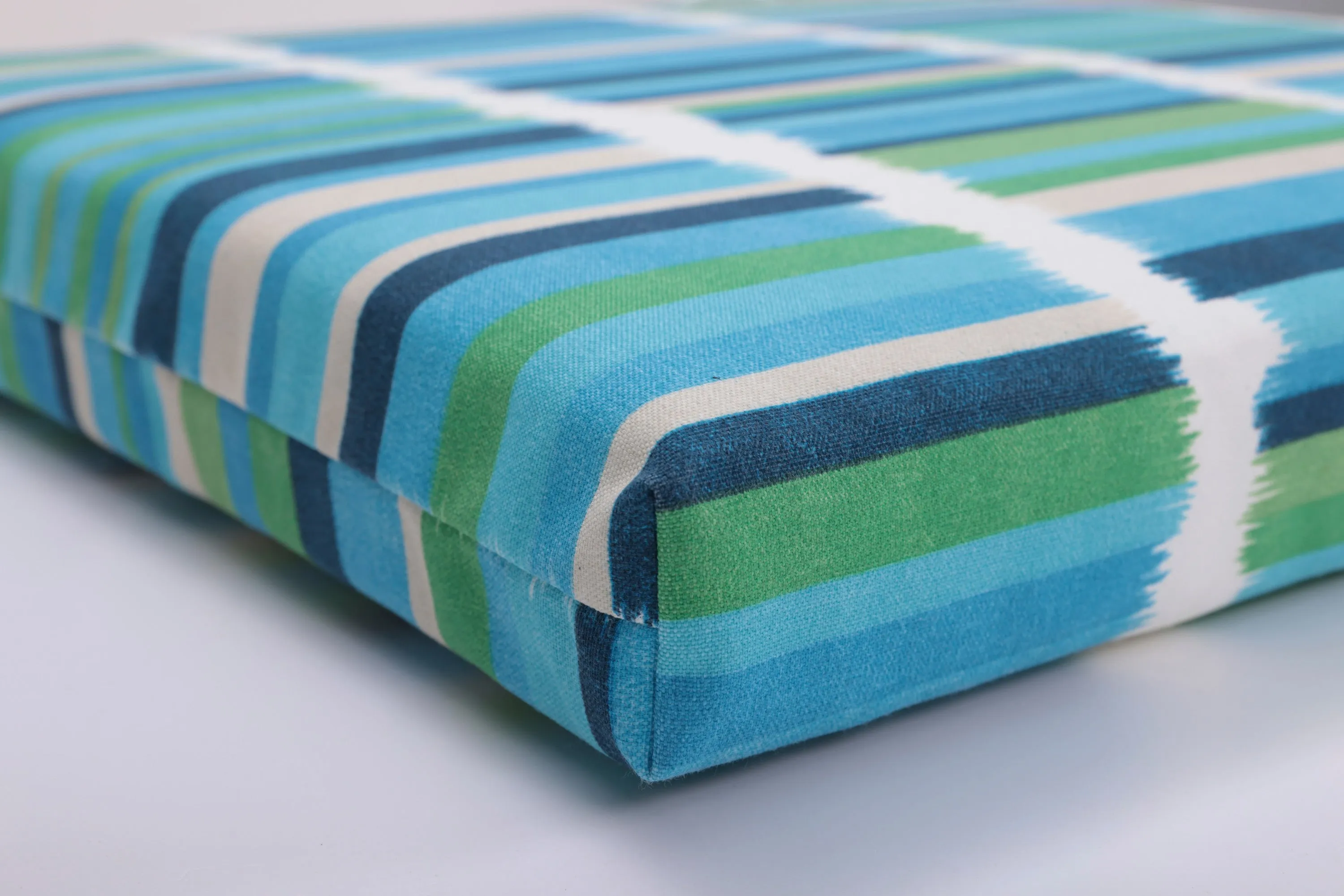 Solar Stripe Azure Bench Cushion