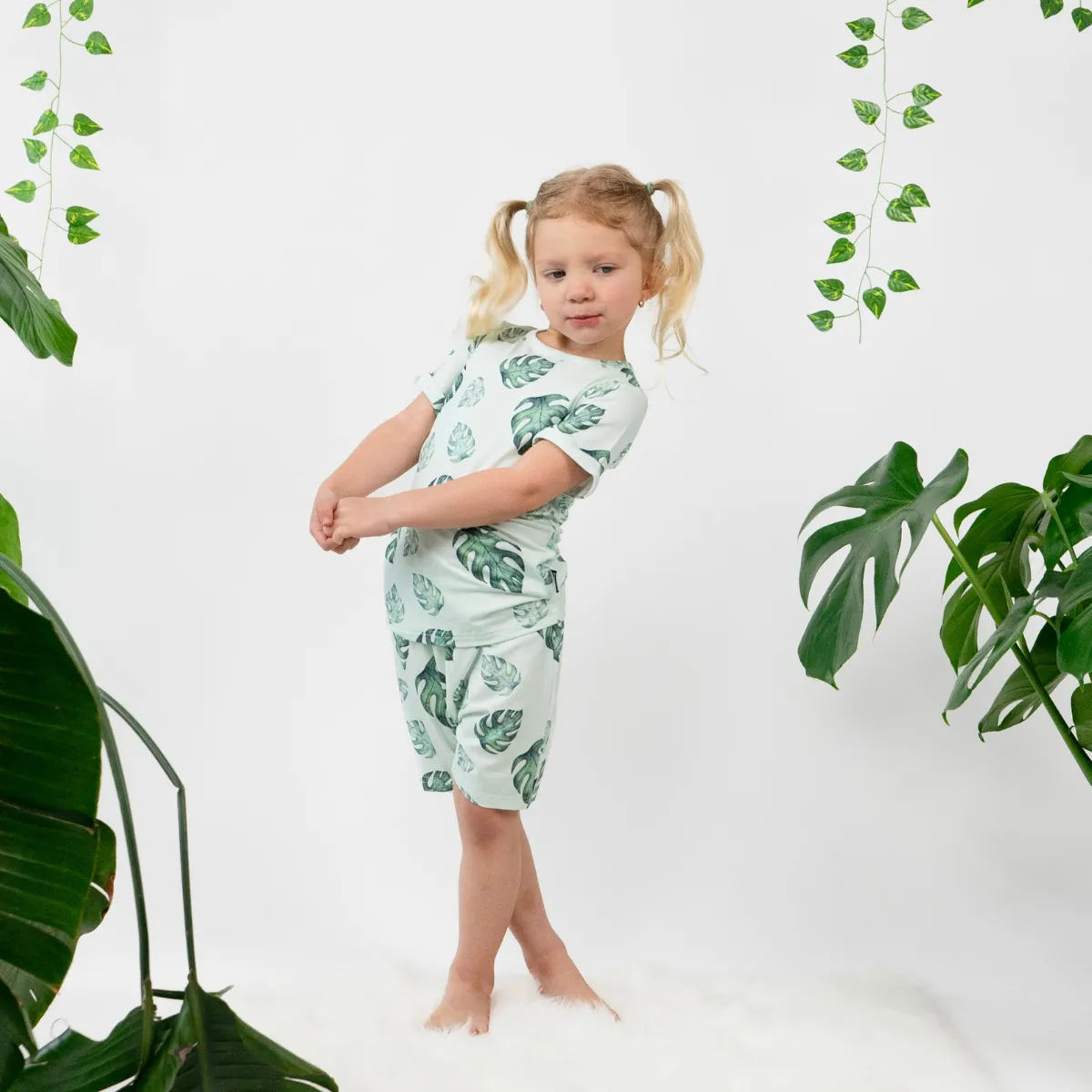 Summer PJ Set - Tropical Leaves