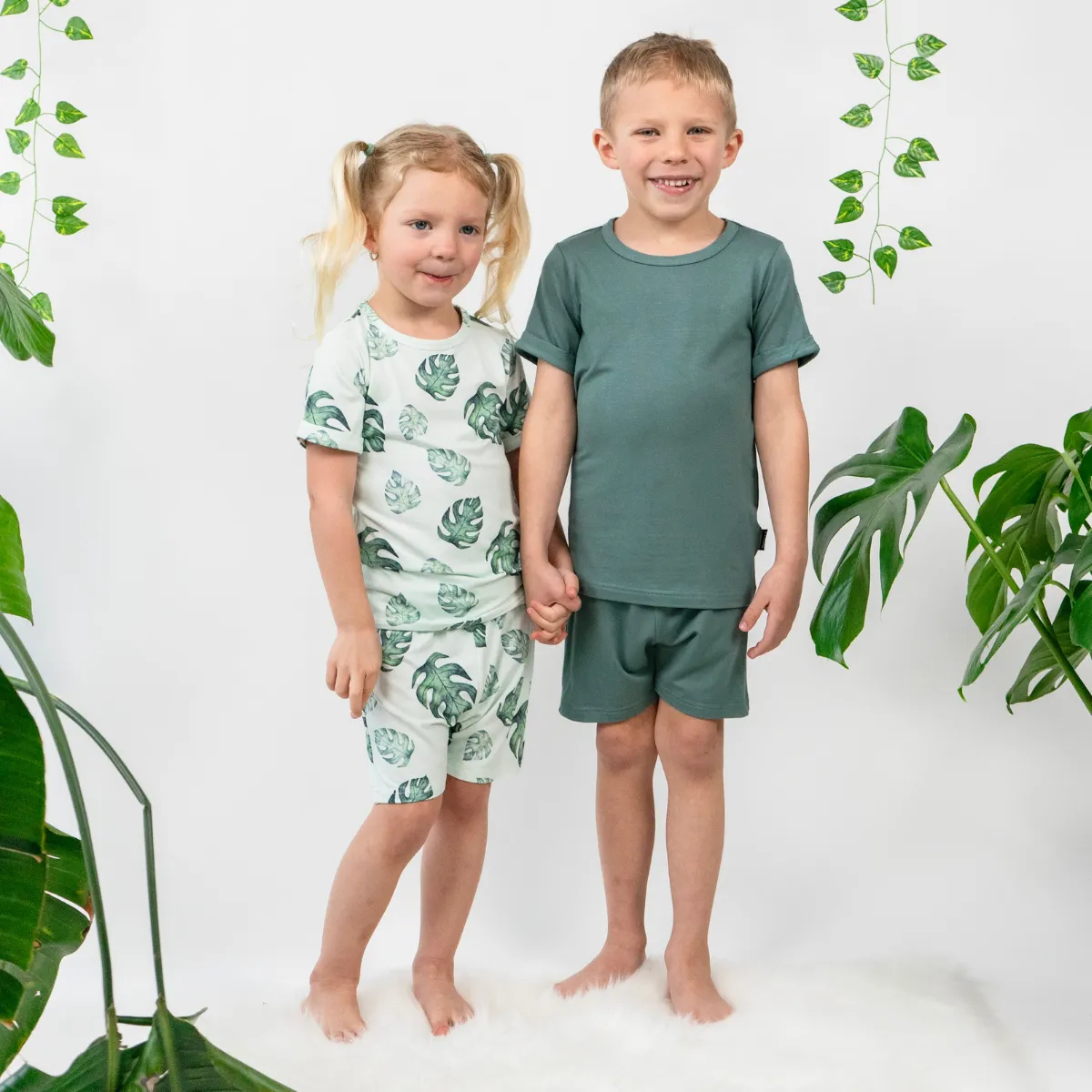 Summer PJ Set - Tropical Leaves