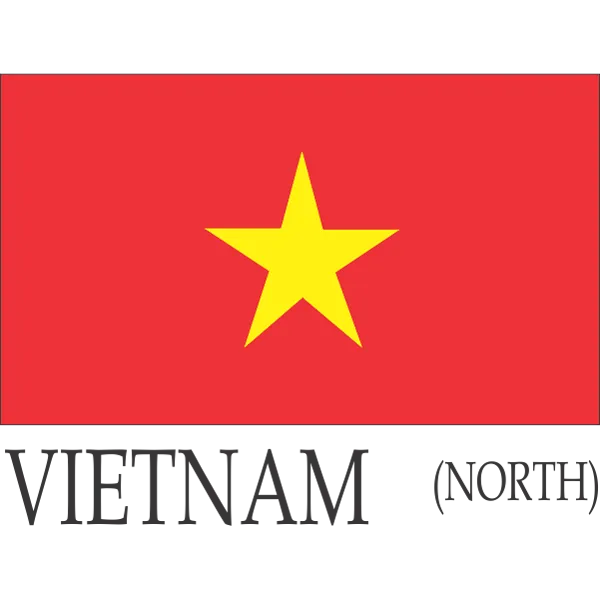 Vietnam North Embroidered Flag Badge