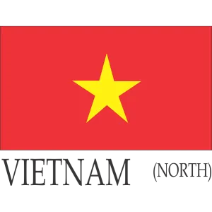 Vietnam North Embroidered Flag Badge