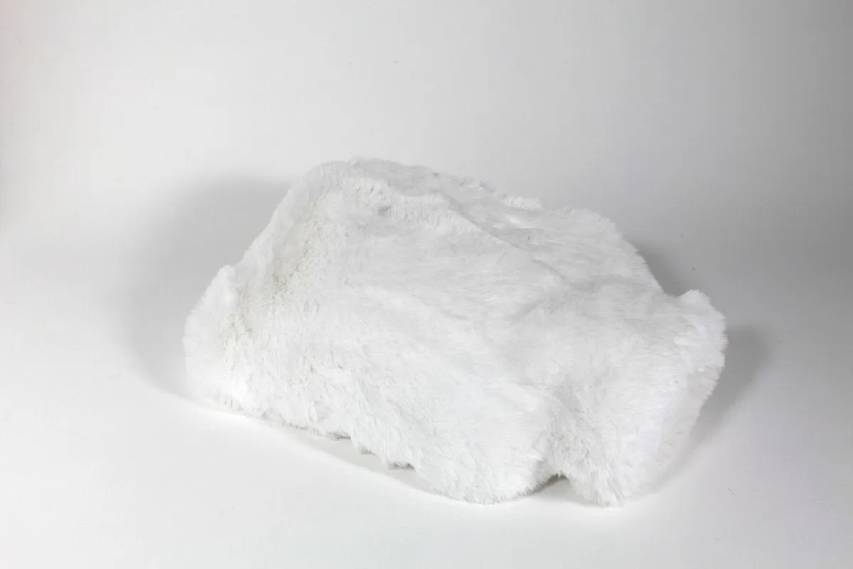 White Faux Fur Hot Water Bottle by Evelyne Prélonge