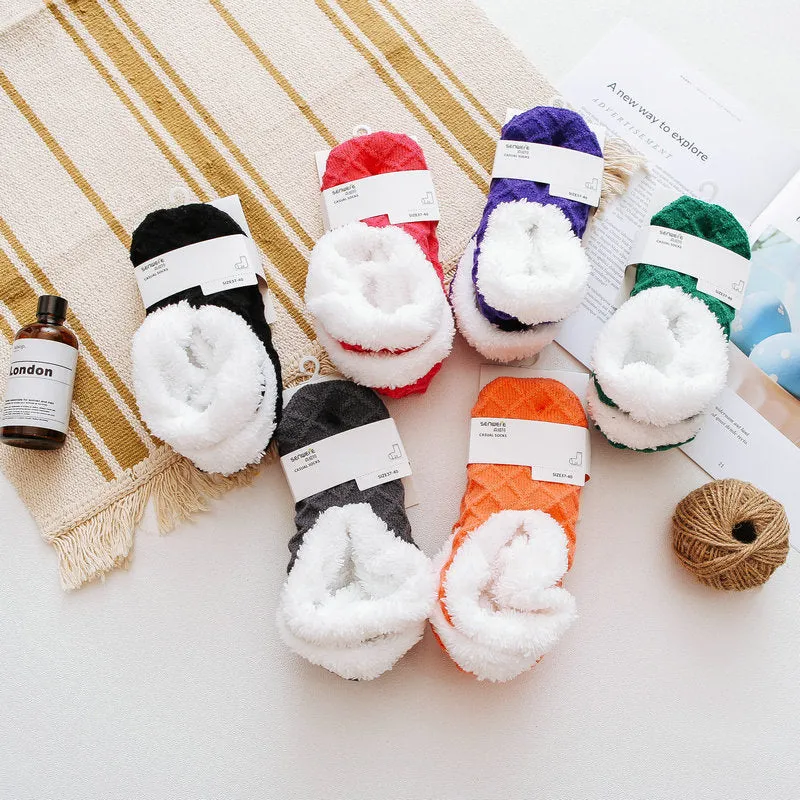 Womens Plush Slipper Socks