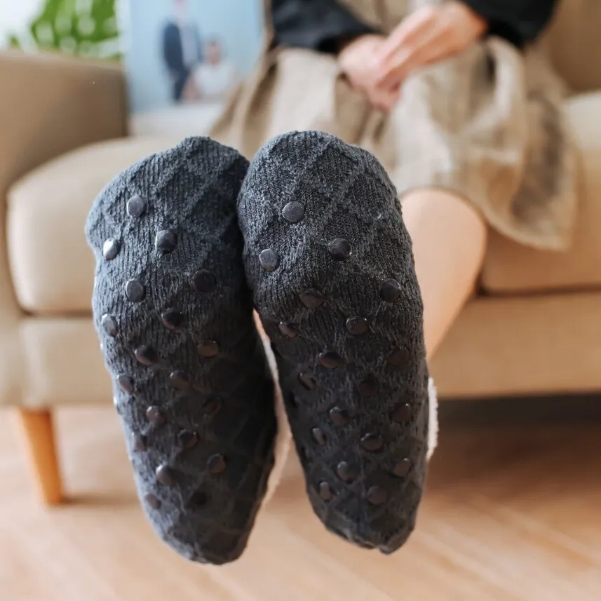 Womens Plush Slipper Socks