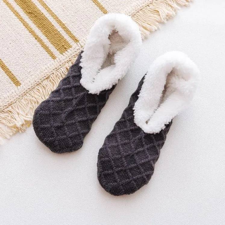 Womens Plush Slipper Socks