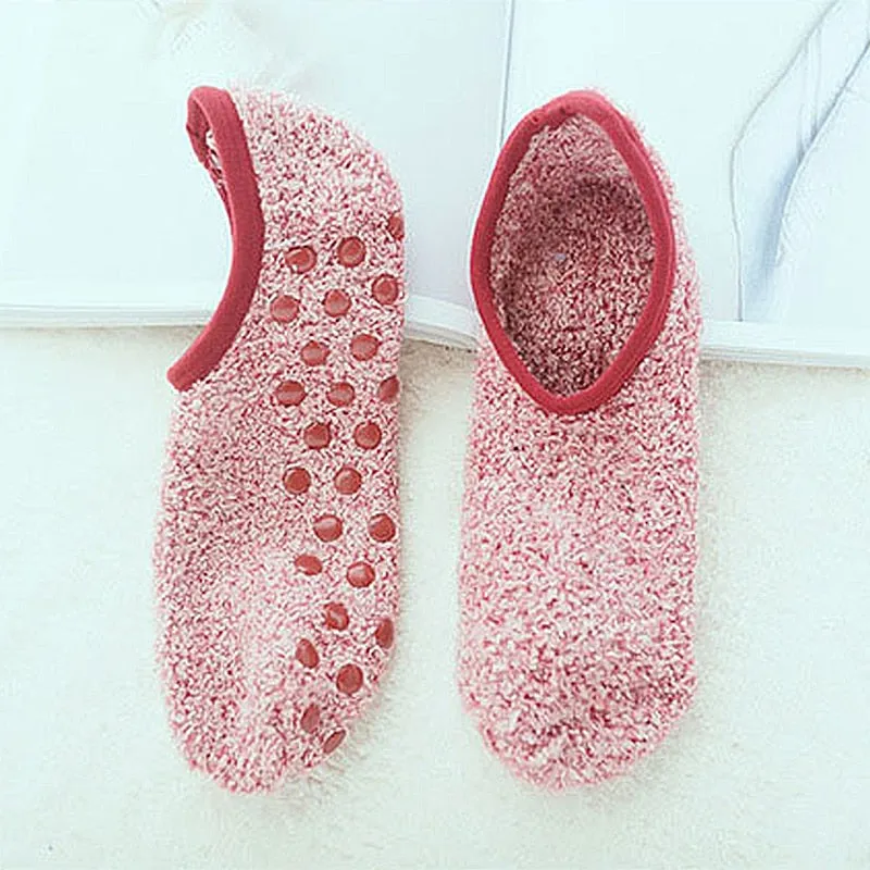 Womens Plush Slipper Socks