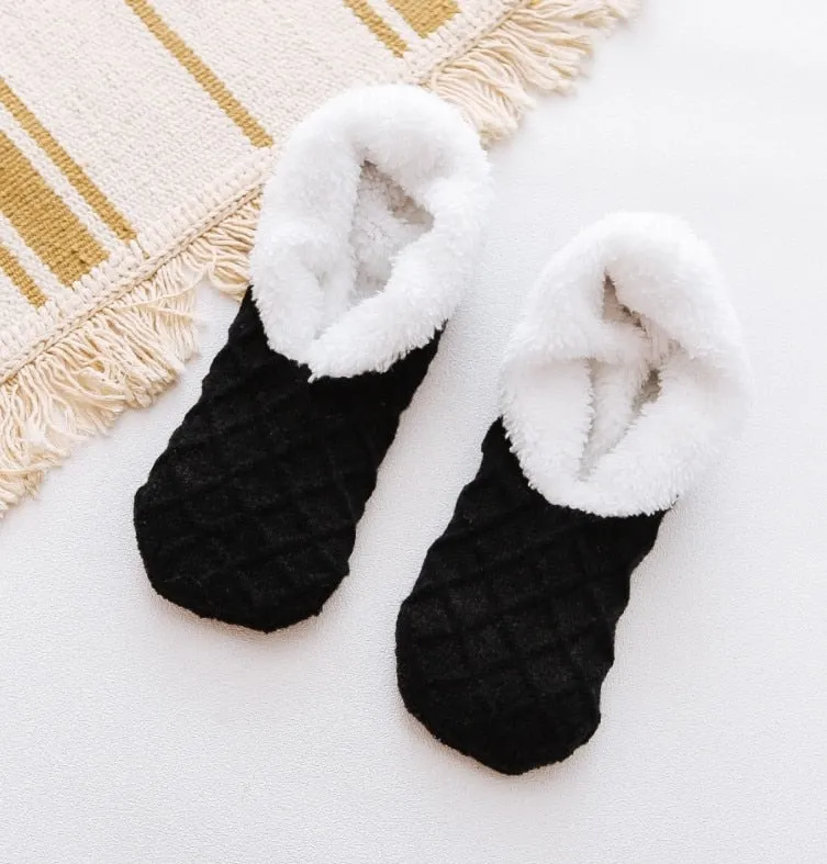 Womens Plush Slipper Socks