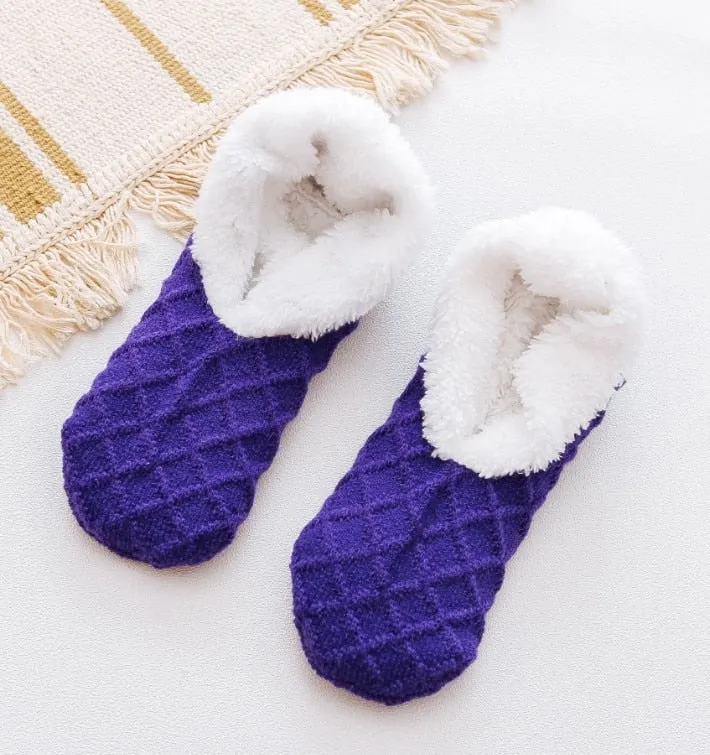 Womens Plush Slipper Socks