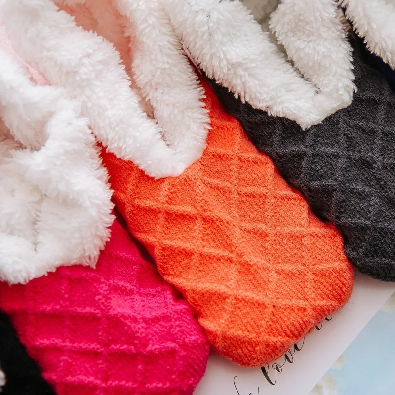 Womens Plush Slipper Socks