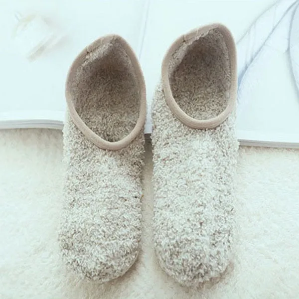 Womens Plush Slipper Socks