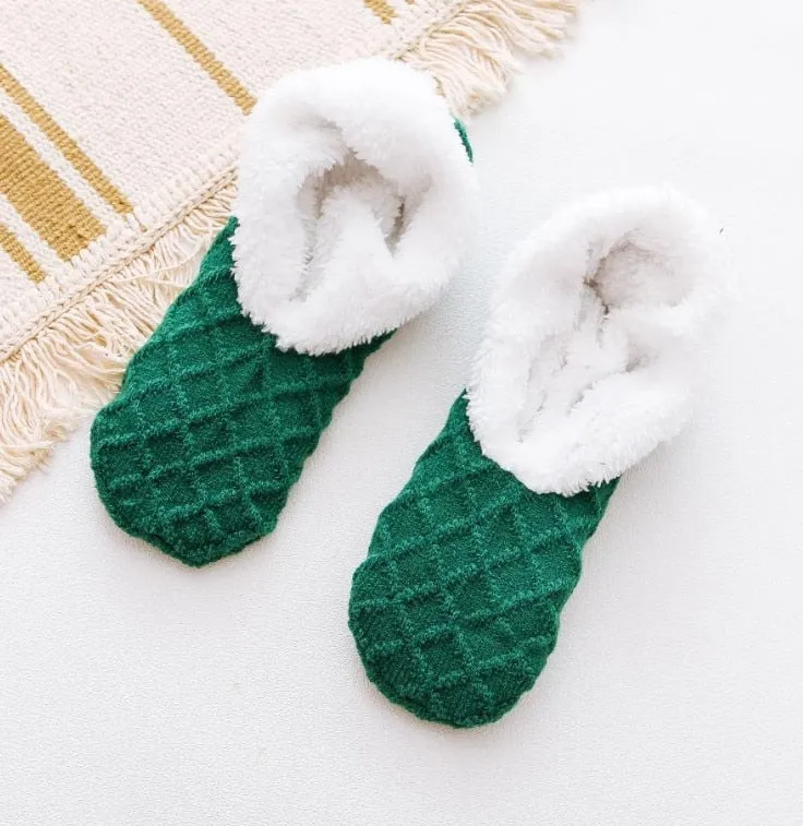 Womens Plush Slipper Socks